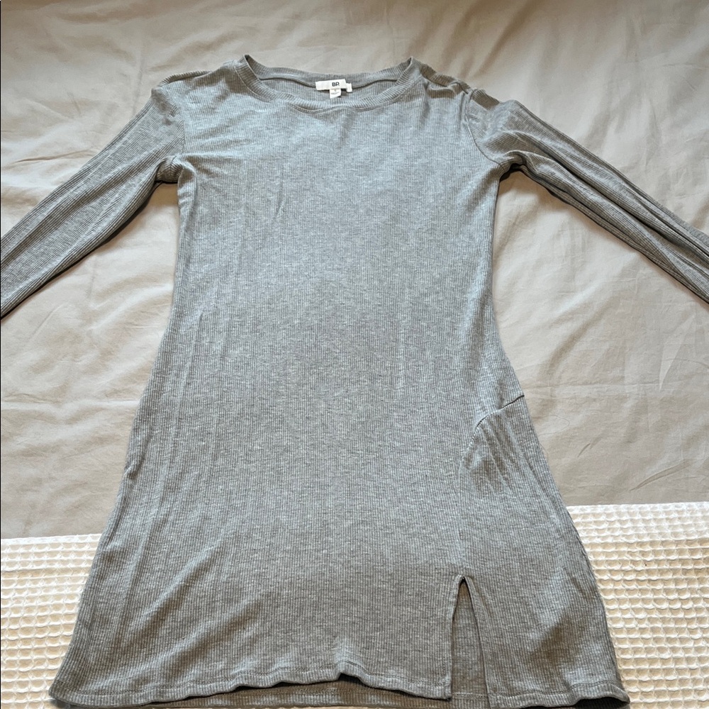 BP Gray Long Sleeve Bodycon Dress